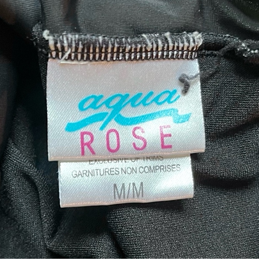 La Vie en Rose Aqua Collection Tankini Top Size Med Black & White - Picture 3 of 3
